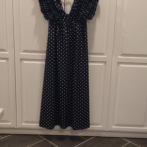 Blue  dot Maxi dress M
